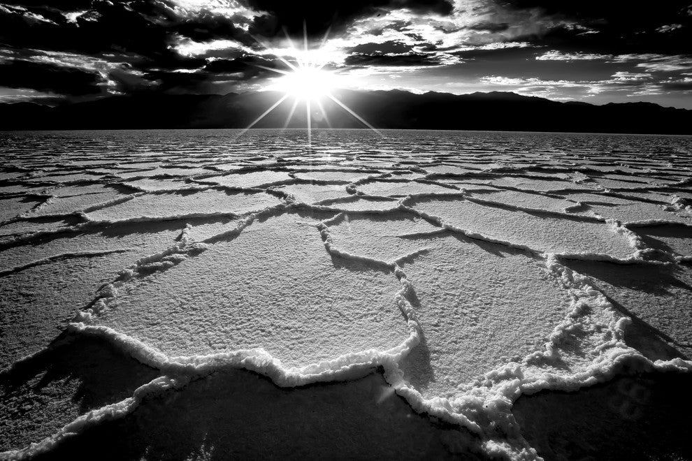 Badwater Sunset, Canvas Giclee, 18"x12"
