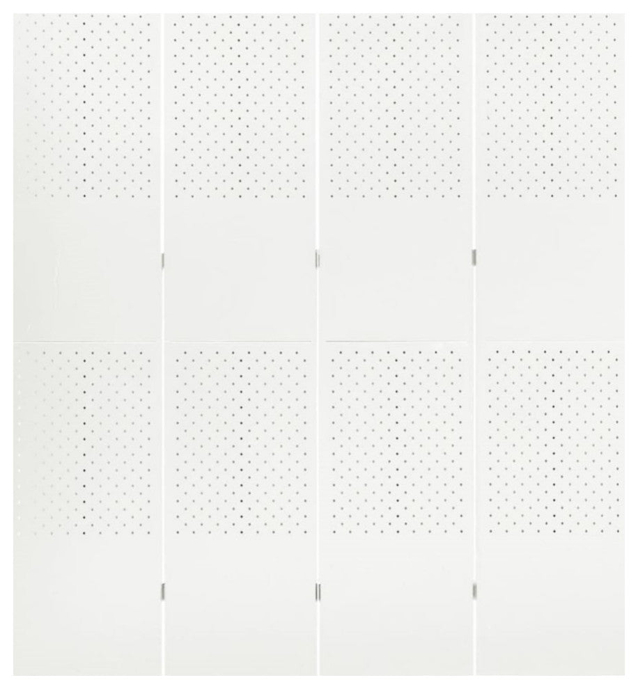 Vidaxl 4-Panel Room Divider White 63"x70.9" Steel