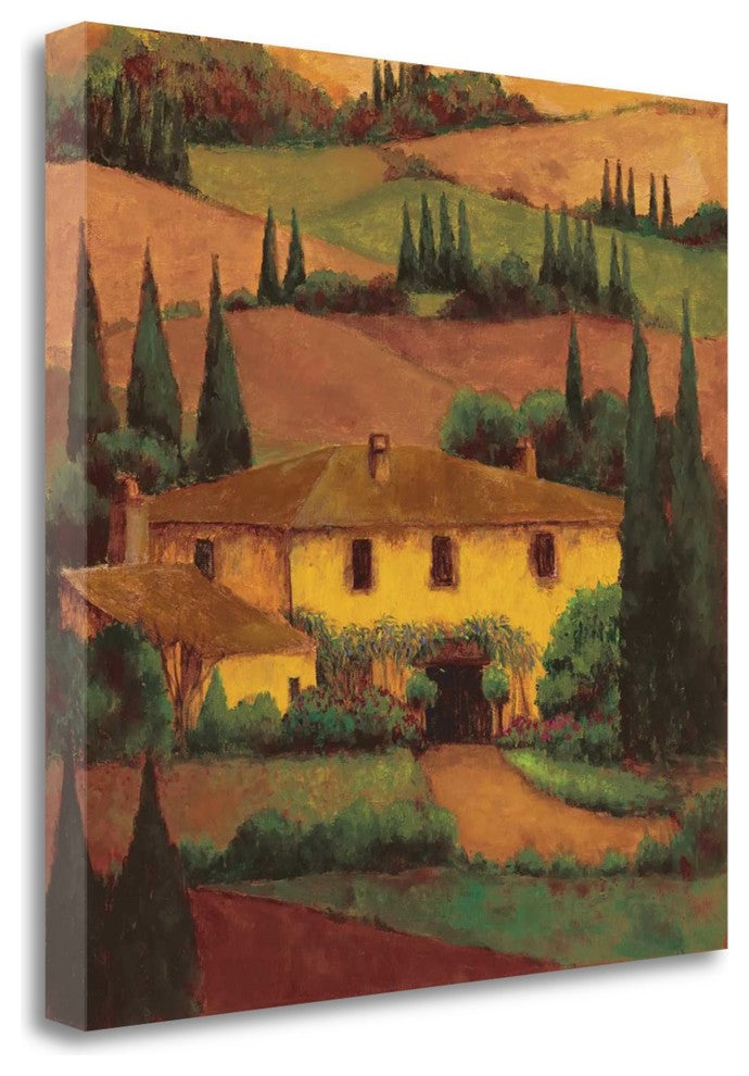 "Tuscany VIlla" By Montserrat Masdeu, Giclee Print on Gallery Wrap Canvas