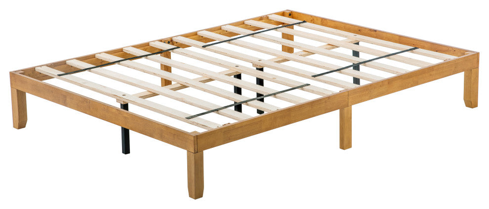 Gewnee Queen Size Wood Platform Bed Frame