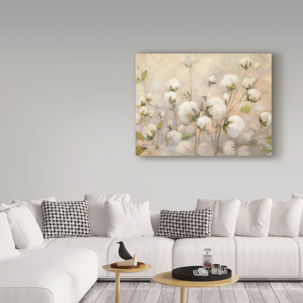 Julia Purinton ''Cotton Field Crop Blush'' Canvas Art, 32"x24"