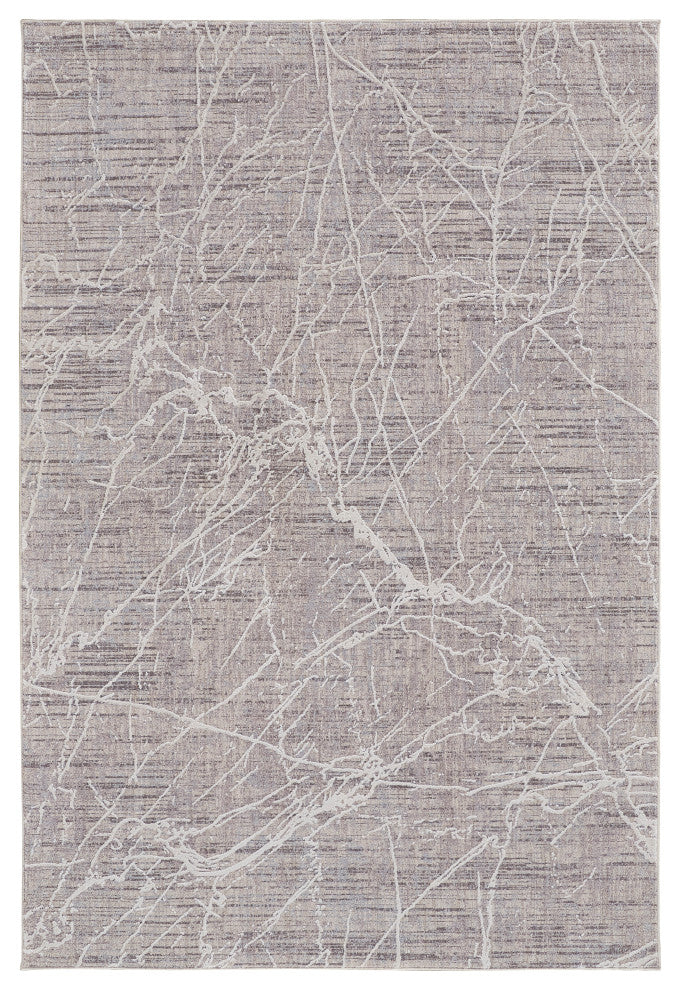 Weave & Wander Inger Marble Rug, Beige/Ivory, 5' x 8' Rug