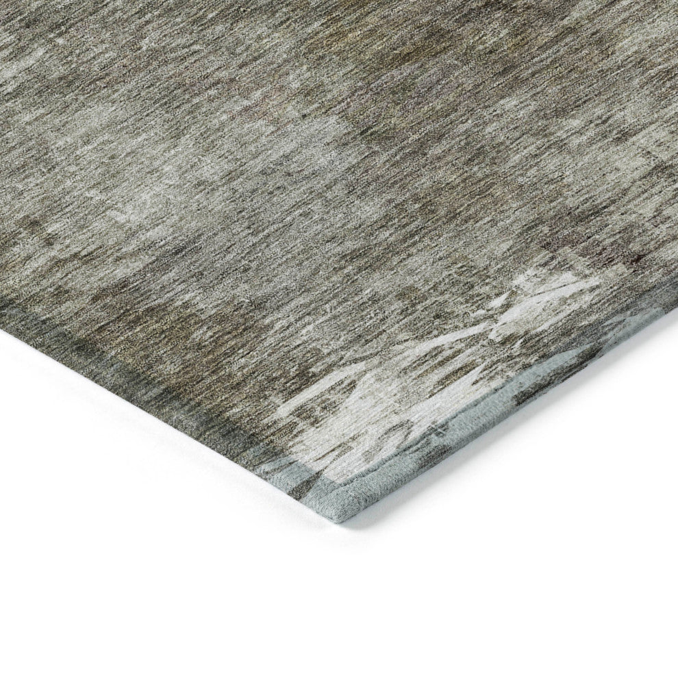 Machine Washable Indoor/Outdoor Chantille ACN597 Taupe 1'8" x 2'6" Rug