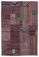 Rug N Carpet - Handmade Oriental 6' 8'' x 9' 10'' Tribal Patchwork Kilim Rug