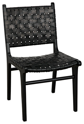 Dede Dining Chair, Leather, Black