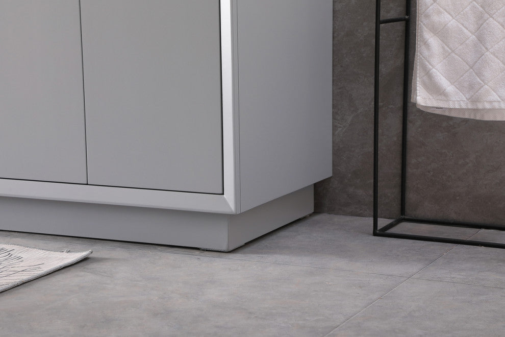 72" Double Bathroom Vanity, Grey