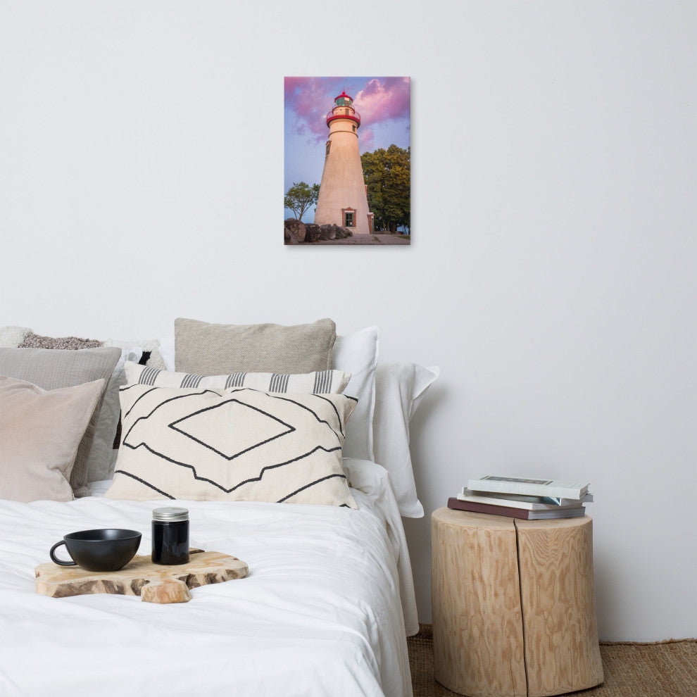 Marblehead Lighthouse at Sunset Coastal Landscape Canvas Prints, 18" X 24"