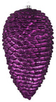 Vickerman N187326D 10" Plum Matte Glitter Pinecone Christmas Ornament