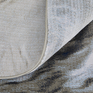 Javers Modern Abstract, Taupe/Gray/Blue, 6'7"x9'6" Area Rug