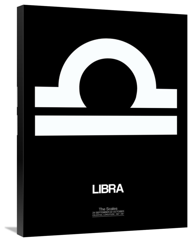 "Libra Zodiac Sign White" Fine Art Print