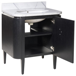 Briallen 30" Black Vanity with Oval Undermount Sink
