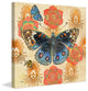 "Blue Pansy Butterfly" Painting Print on Canvas by Evelia