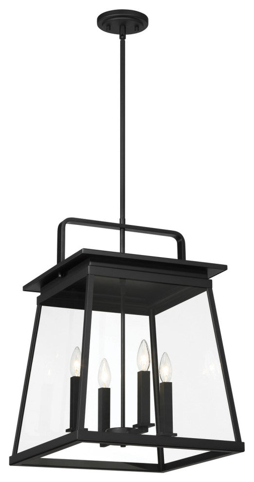 Minka Lavery Isla Vista 4 Light Outdoor Hanging Lantern, Coal