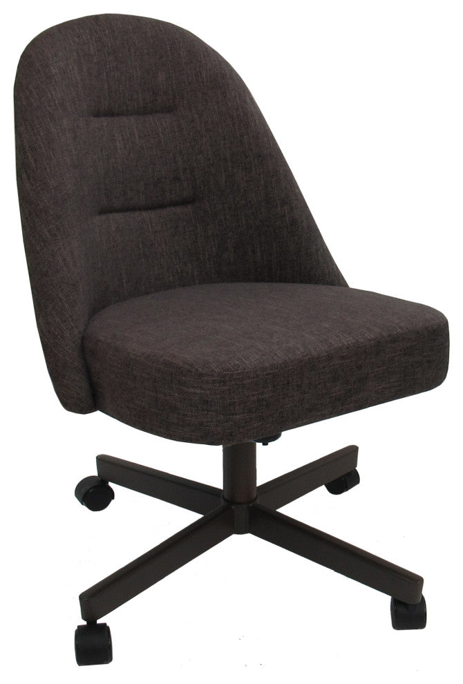M-235 Swivel Metal Dining Caster Chair, Sanora Brown - Coffee
