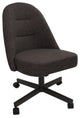 M-235 Swivel Metal Dining Caster Chair, Sanora Brown - Coffee