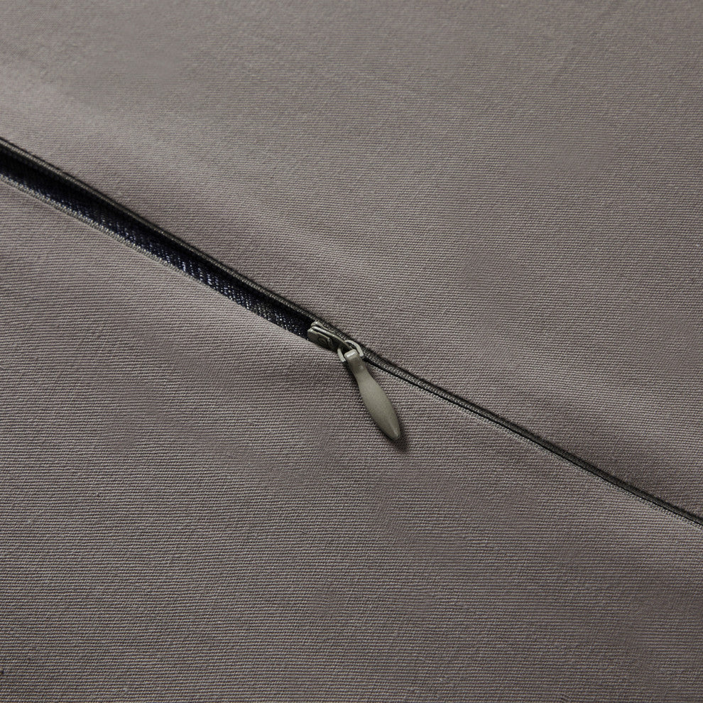 Pastoral Jacquard Duvet Cover Set, 3 Piece, Silver, King