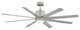 Hinkley Vantage 66" Led Smart Fan, Brushed Nickel