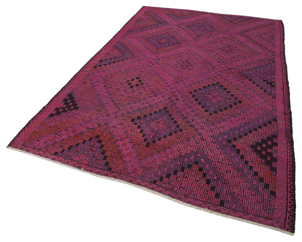 Rug N Carpet - Handwoven Anatolian 5' 11'' x 9' 6'' Unique Wool Kilim Rug