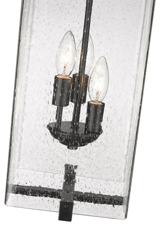 Zlite 592CHB-BK 3-Light Outdoor Chain Mount Ceiling Fixture, Seedy