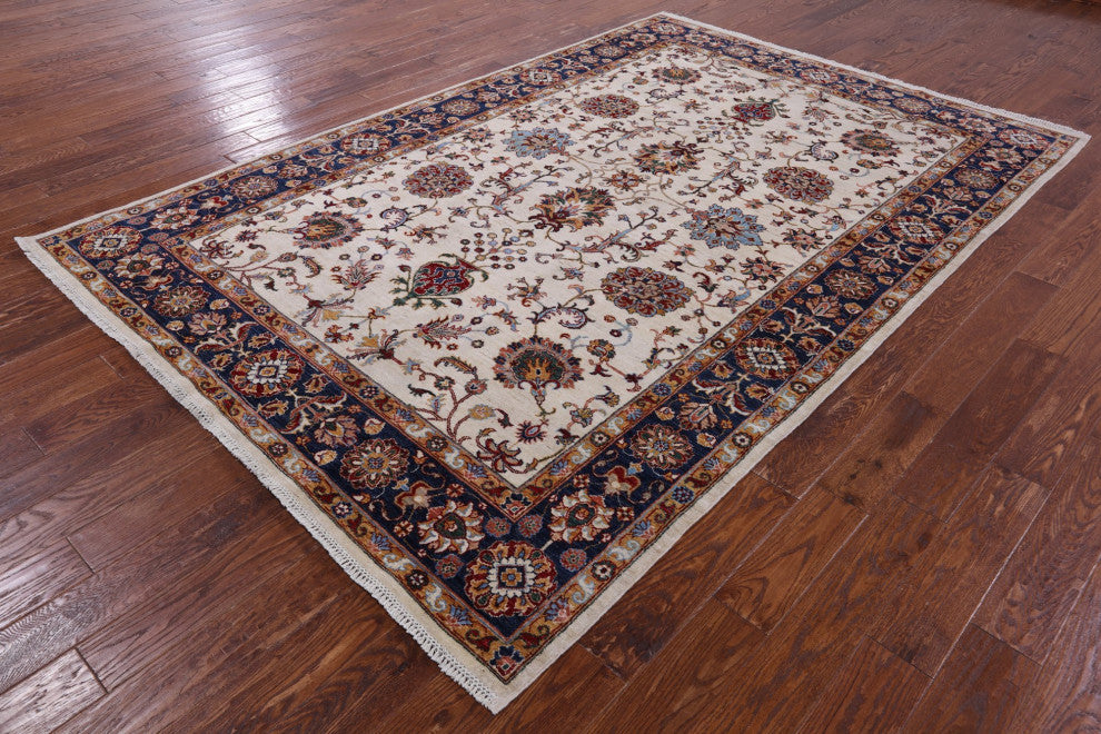 Persian Tabriz Hand-Knotted Wool Rug 6' 10" X 10' 2" Q9997