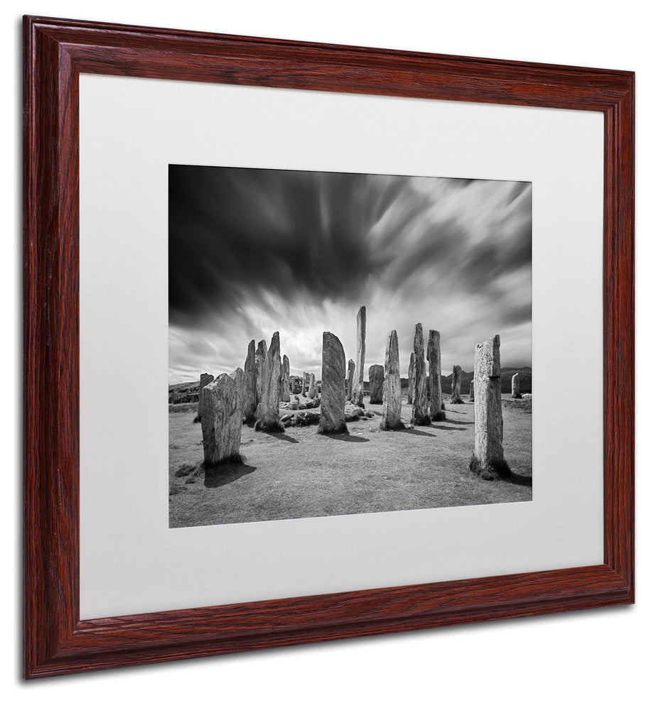 Michael Blanchette 'Callanish Clouds' Art, Wood Frame, White Mat, 20x16