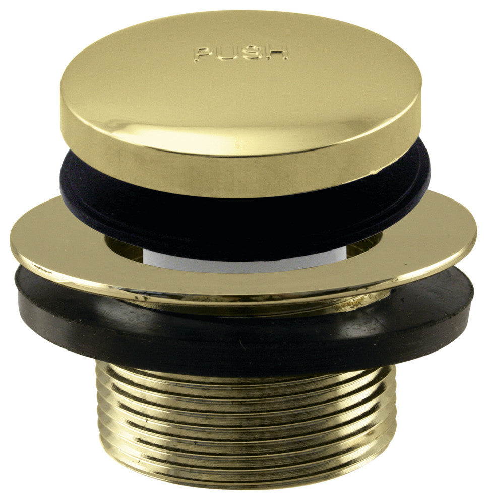 Tip Toe 1.5" NPSM Coarse Thread Bath Drain, Polished Brass