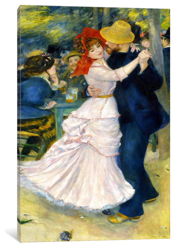 "Dance at Bougival" by Pierre-Auguste Renoir, 26x18x1.5"