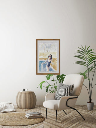 "Pool in Paradise" Framed Painting Print, 16"x24"