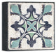 White Moroccan Tile Canvas Wall Art, 12x12