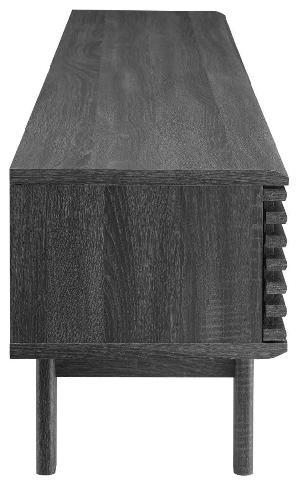 Render 70" Entertainment Center TV Stand, Charcoal