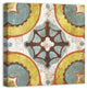 Yellow Moroccan Tile 24x24 Canvas Wall Art