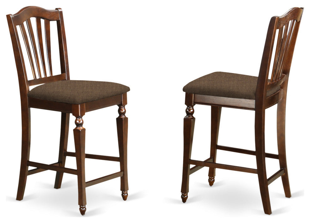 Vnch5-Mah-C 5-Piece Counter Height Set-Pub Table And 4 Kitchen Chairs