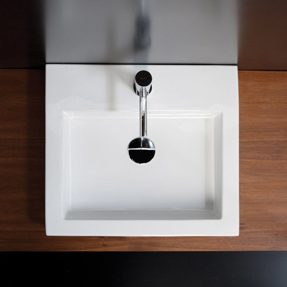 Lacava Aquaplane Collection Vessel Porcelain Lavatory, White