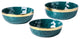 3-Piece Stone Lain Florian Porcelain Serving Bowl Set, Green