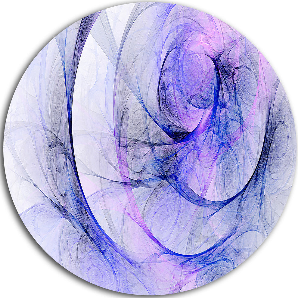 Blue Storm Sky, Abstract Digital Art Disc Metal Wall Art, 23"