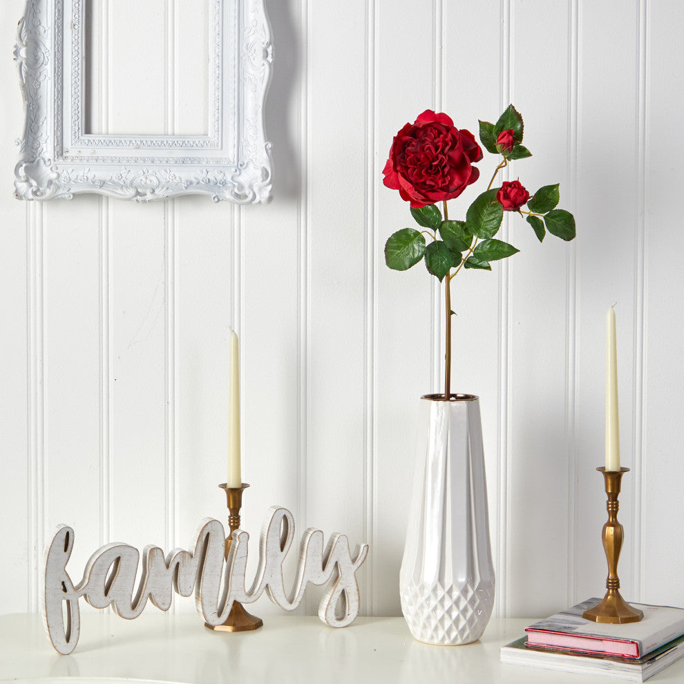 22" Rose Artificial Flower, Set of 6