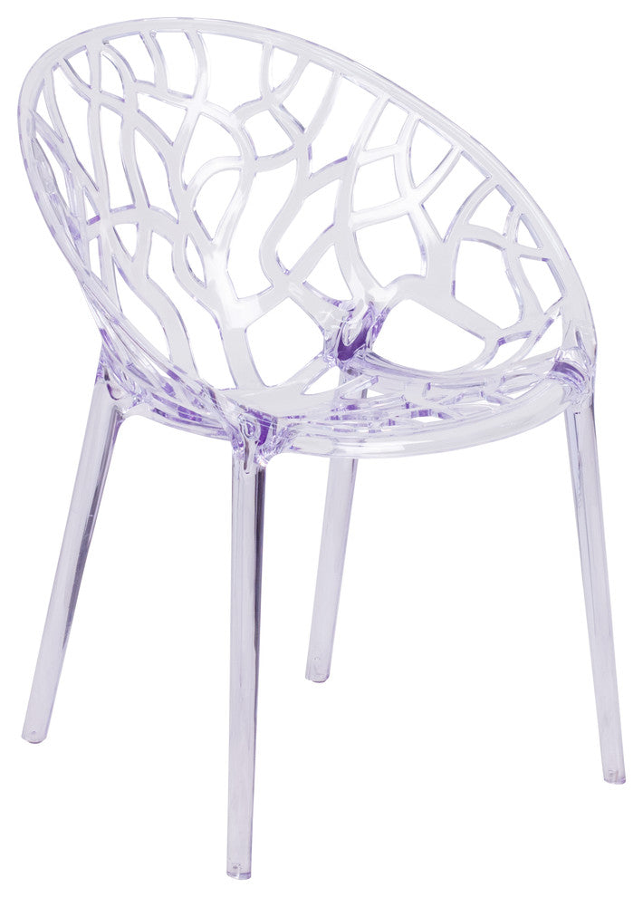 Flash Office Furniture Specter Series Transparent Stacking Side Chair