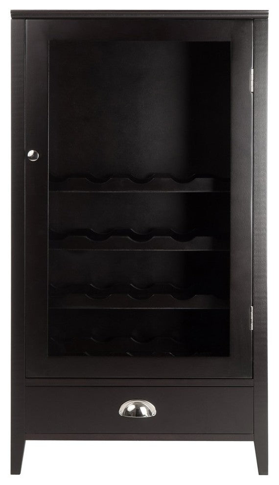 Bordeaux 20-Bottle Wine Cabinet, Espesso