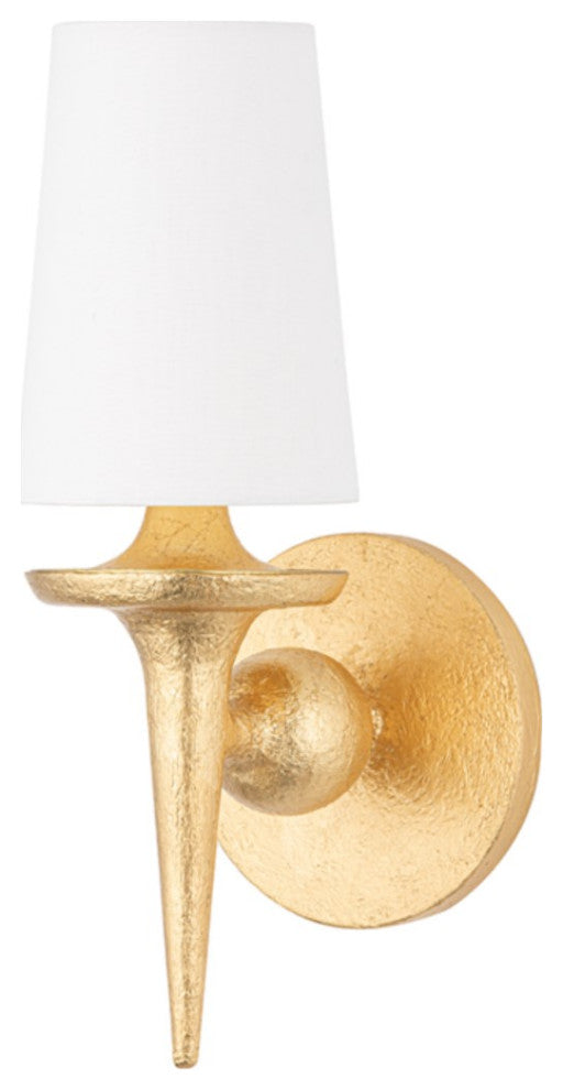 Hudson Valley Torch 1 Light Wall Sconce 6601-GL - Gold Leaf