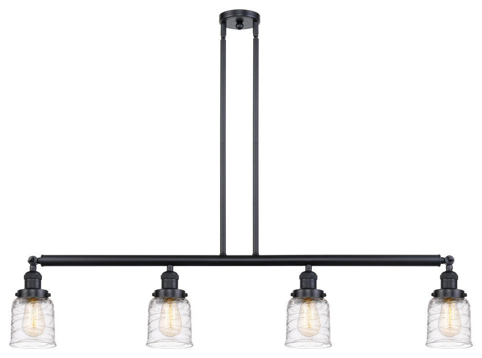 INNOVATIONS 214-BK-G513 4-Light Island Light Matte Black