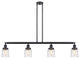 INNOVATIONS 214-BK-G513 4-Light Island Light Matte Black