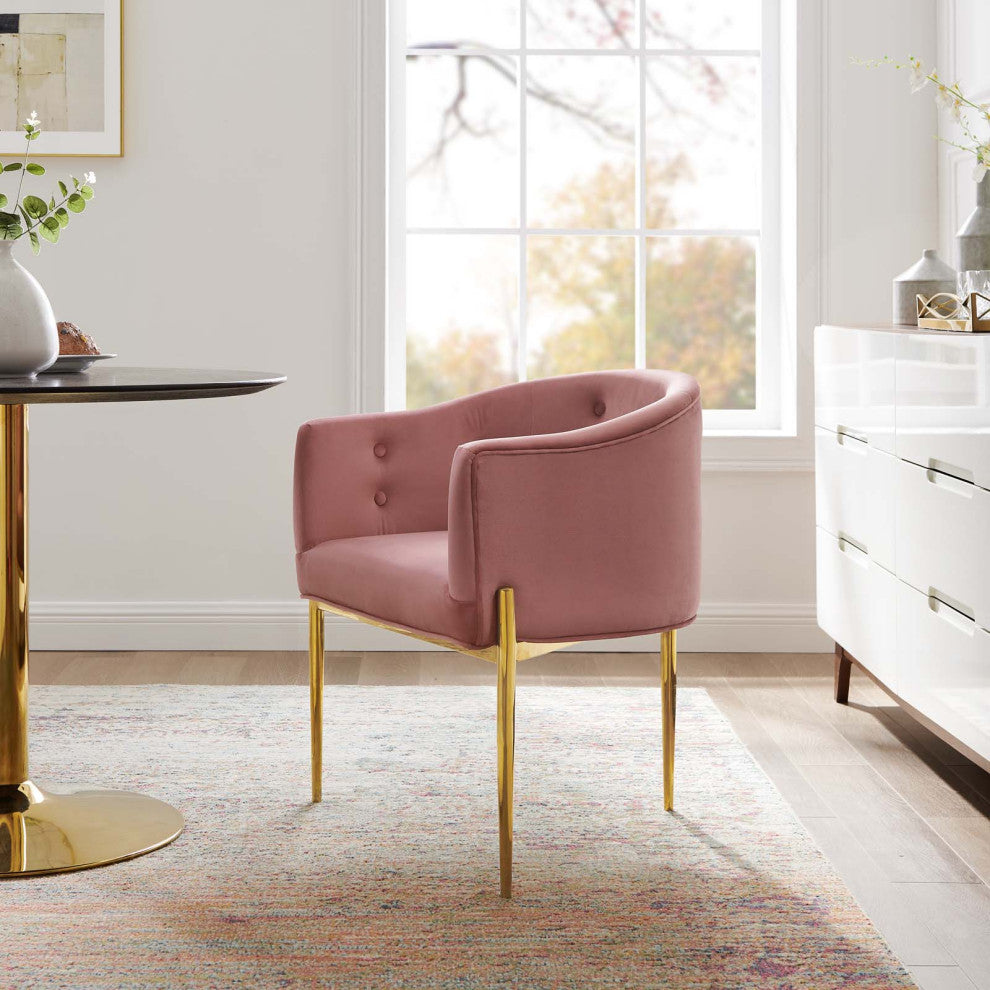 Savour Tufted Performance Velvet Accent Chair EEI-3903-DUS