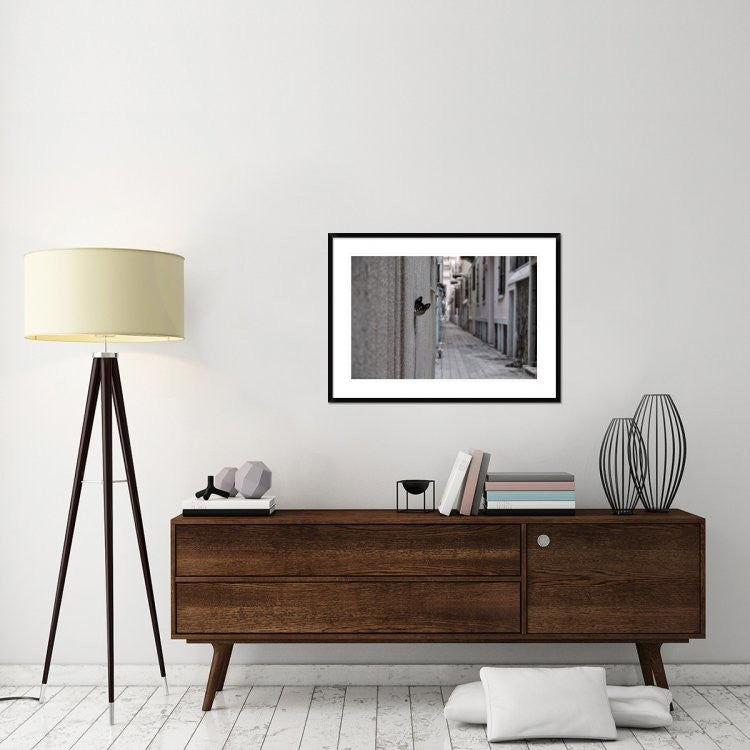 "Dantel Street Cat" Framed Digital Print by Ali Ayer, 38"x28"
