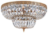 Crystorama 718OBCLMWP Four Light Ceiling Mount Ceiling Mount Olde Brass
