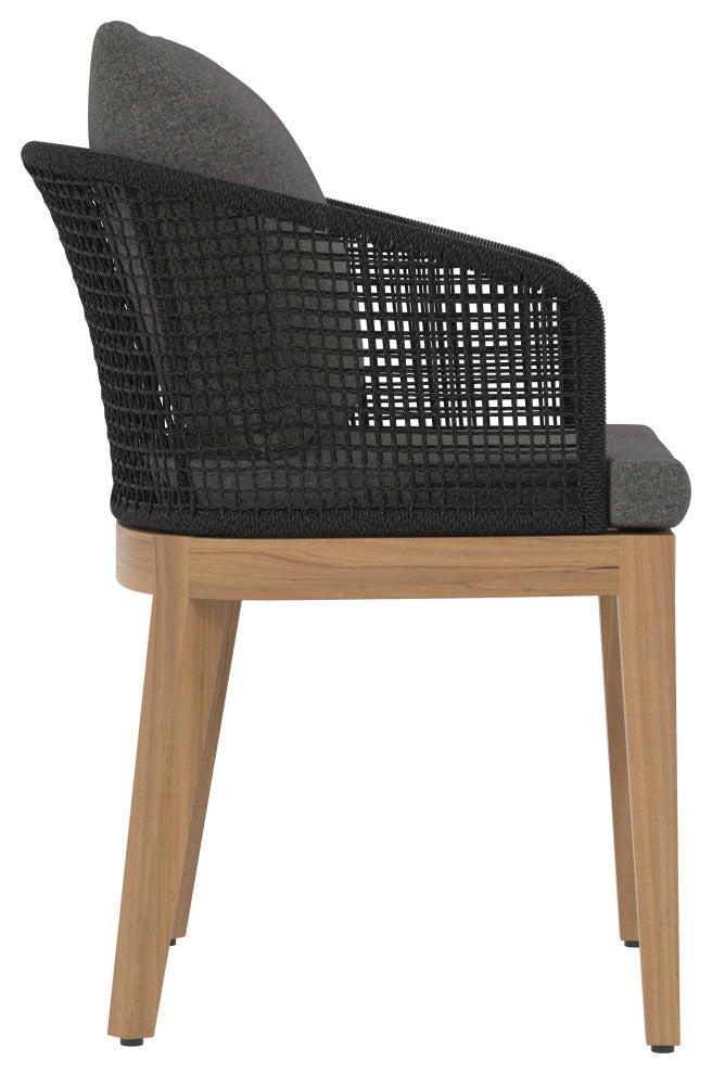 Capri Dining Armchair Natural Gracebay Grey