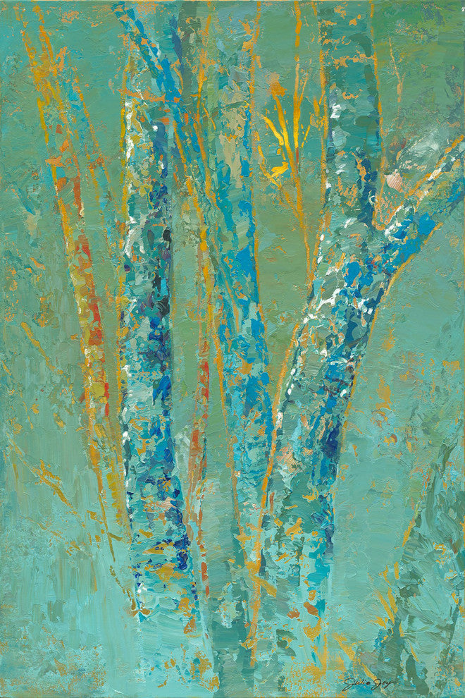 "Tree Mist One" Painting Print on Canvas by Julie Joy