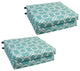 20"X19" Patterned Outdoor Chair Cushions, Set of 4, Elipse Pool