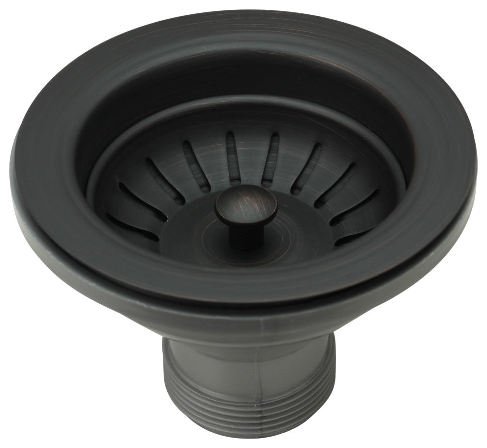Copper Kitchen Sink Stopper for 3.5" Standard Strainer Drain, Oil Rubbed Bronze