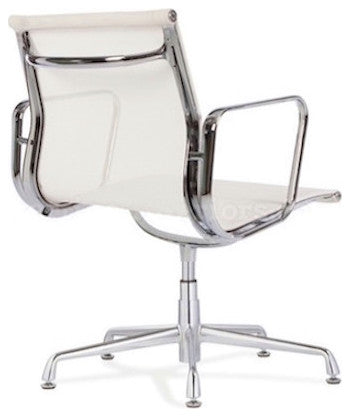 Reception Chairs No Wheels Mesh Conference Chair White (Set of 2)