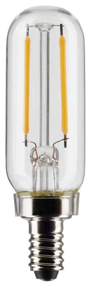 2.8W T6 LED, Clear, Candelabra Base, 2700K, 200 Lumens, 120V, 2-Pack